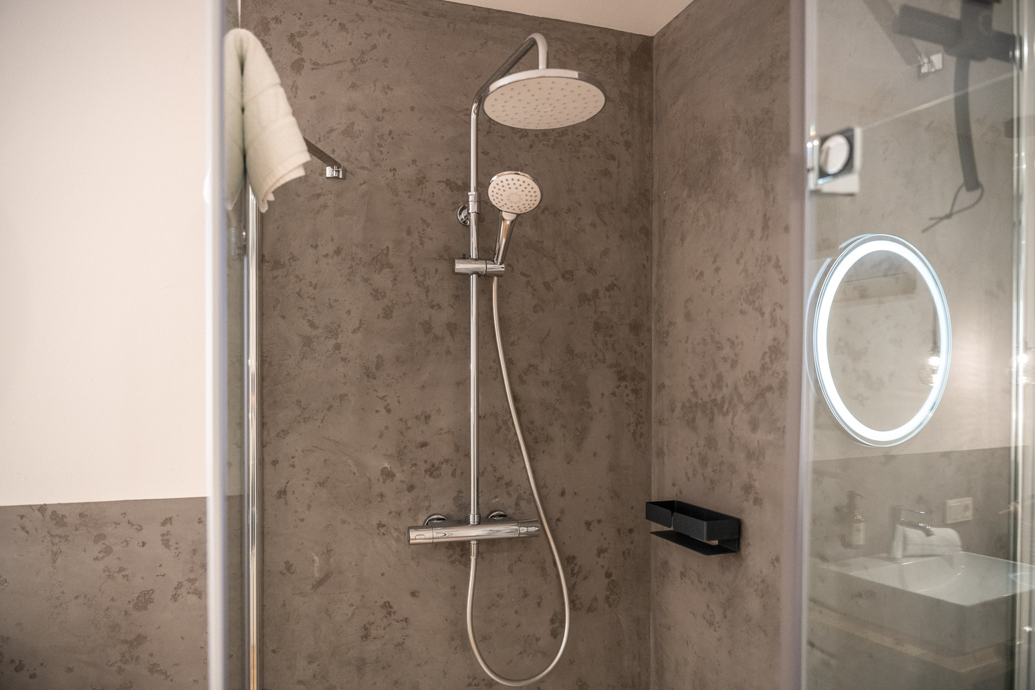 rain shower in the bathroom