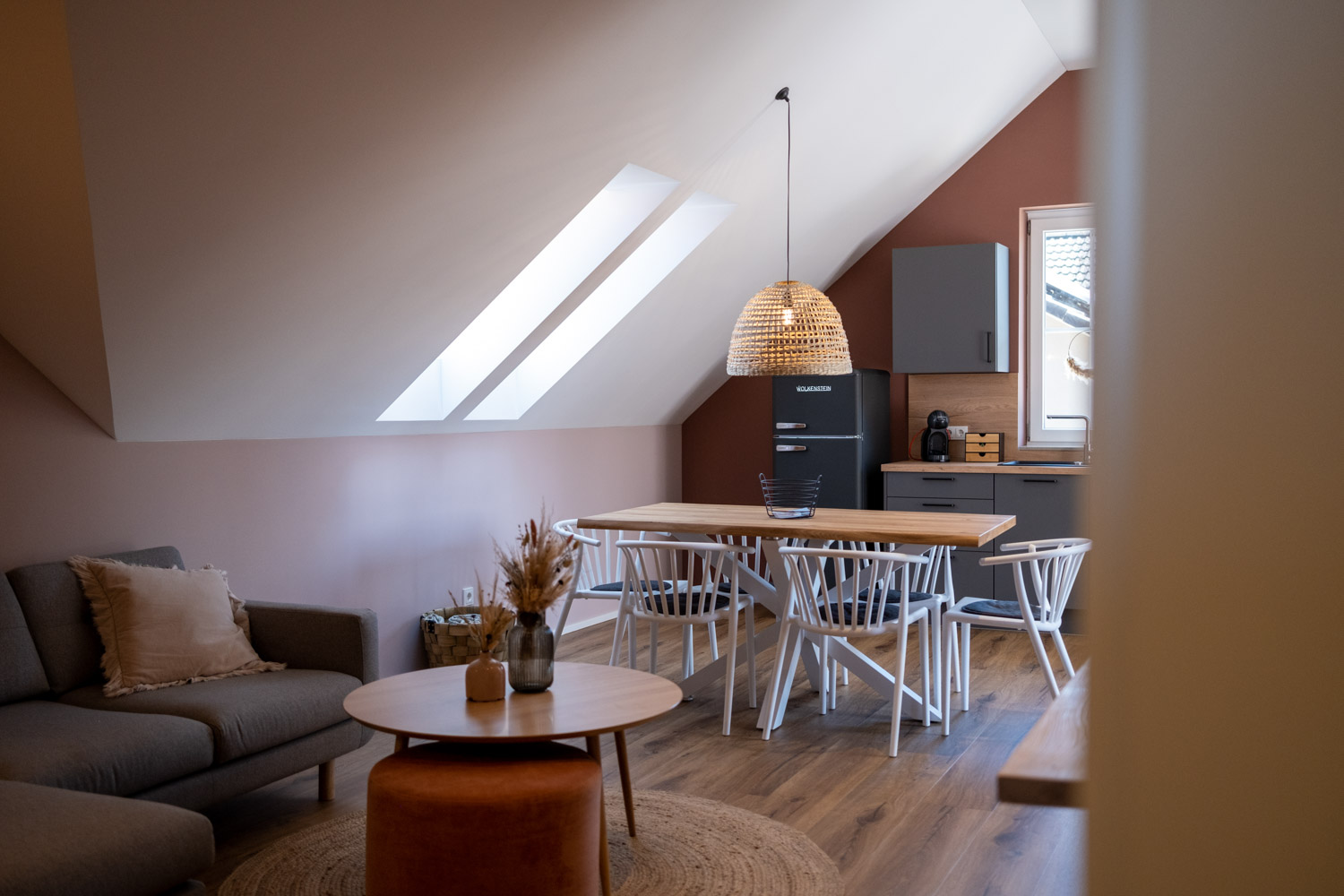 living and dining area