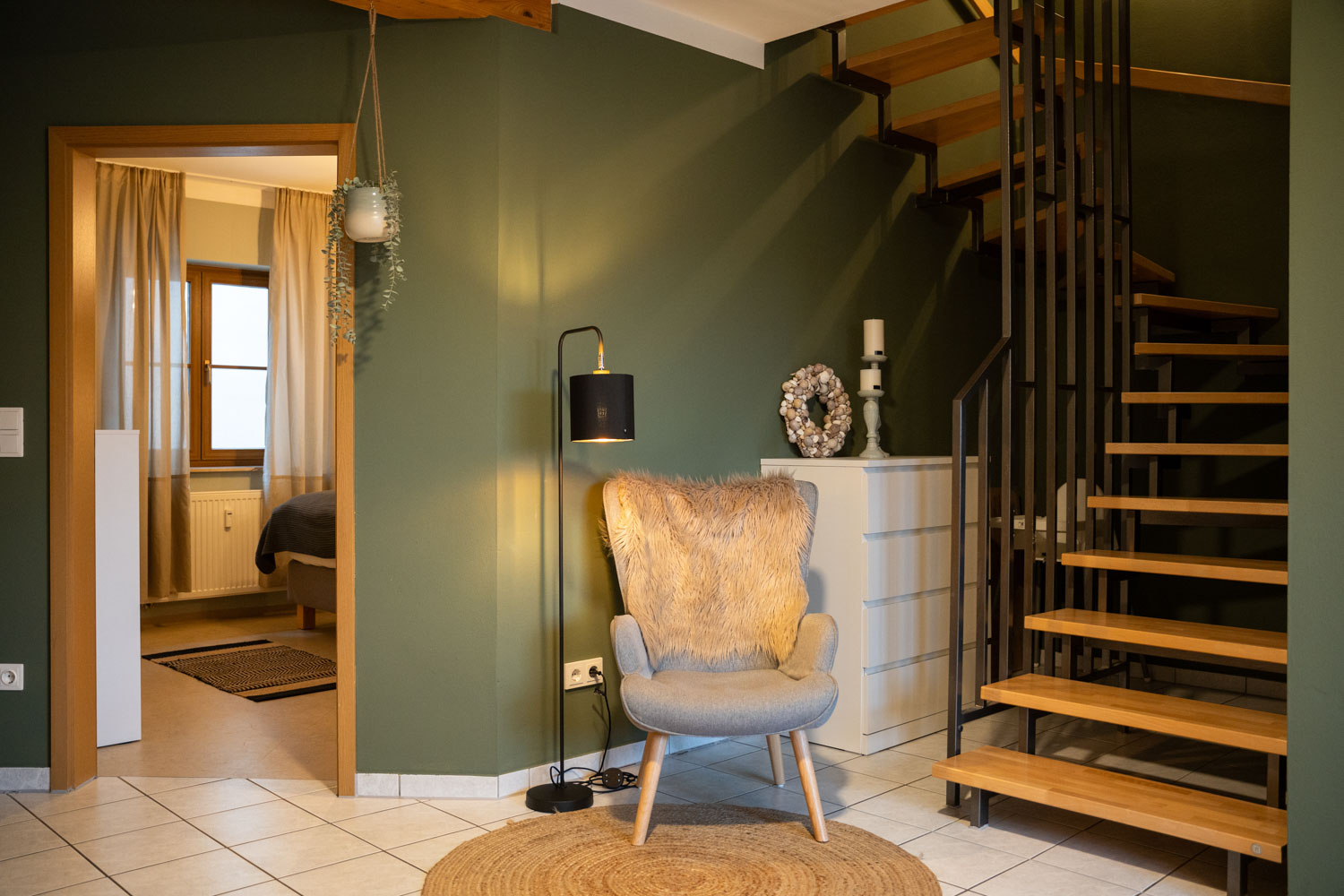 hallway with staircase