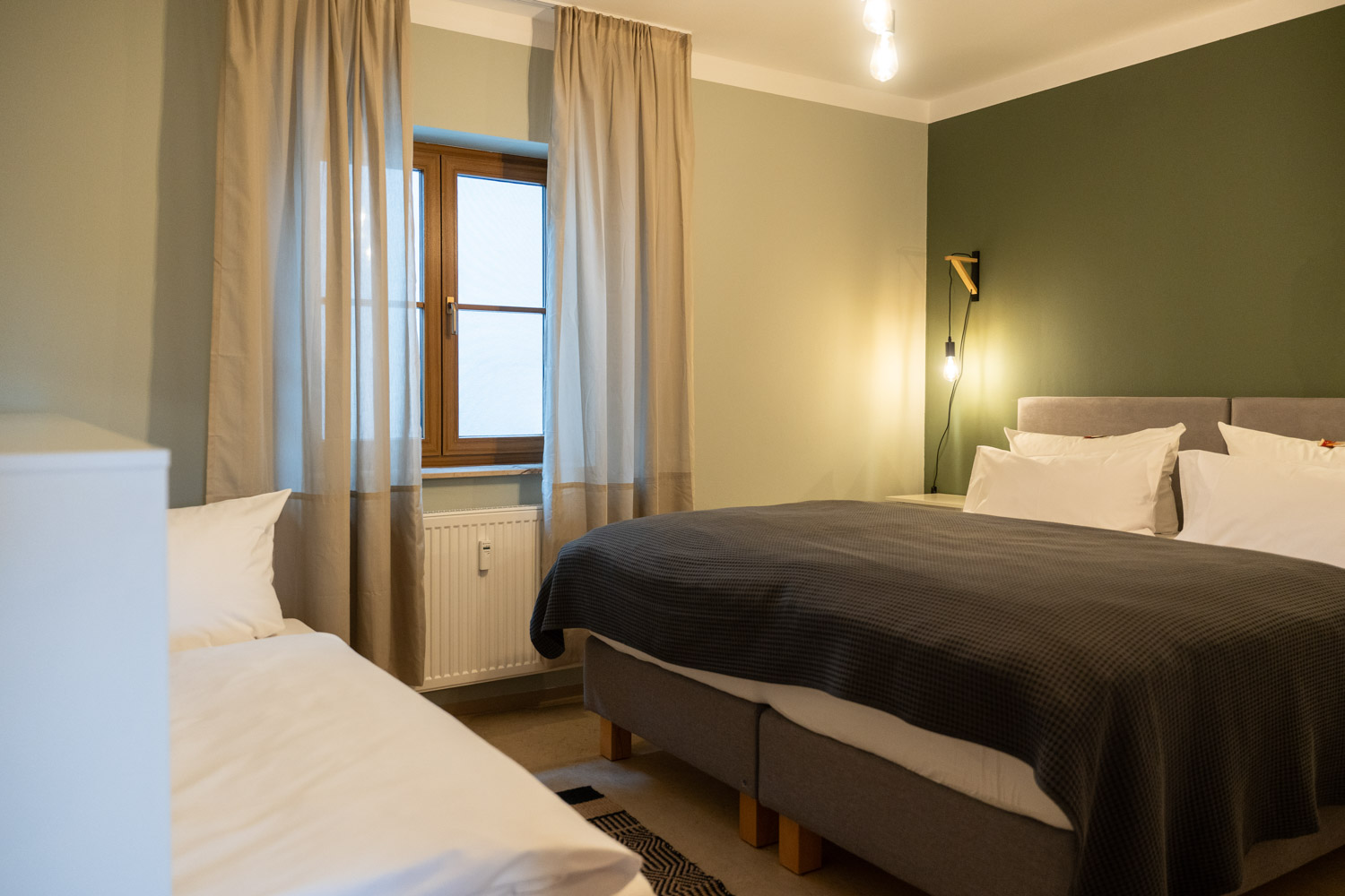 bedroom with optional wall bed