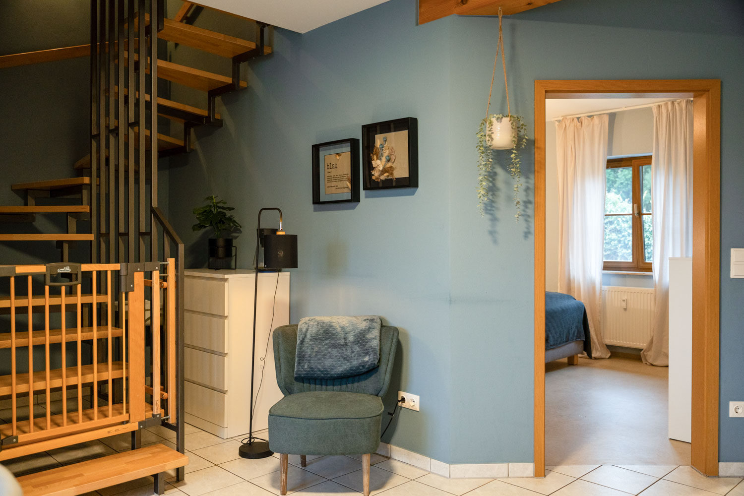 hallway area with staircase to the upper floor